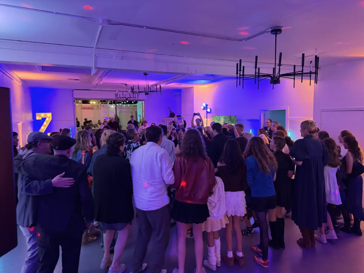 Modern Bar Mitzvah venue setup at Art and Space LA in Los Angeles